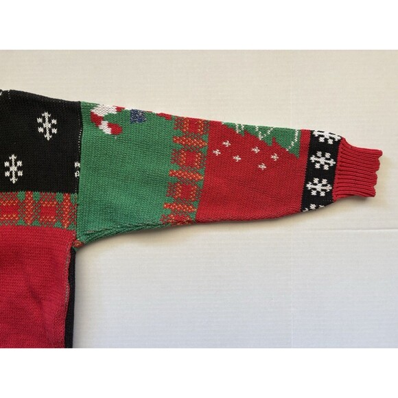 Vintage 90s Bonnie Noble Women's Size M Ugly Christmas Cardigan Button Sweater - Picture 9 of 12